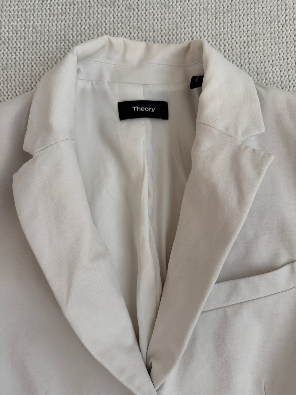 Theory Cotton Blazer Off White Size 6 - Picture 2 of 12